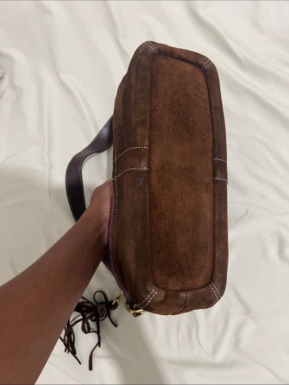 Coach East West Suede Duffel Bag - Picture 4 of 8